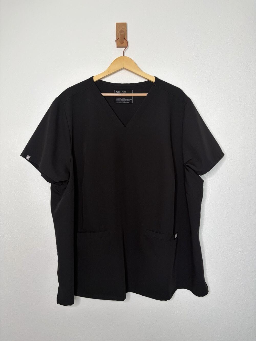 Figs Black Casma Scrub Top Size 6XL